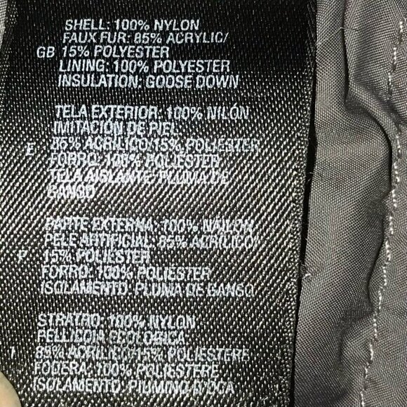 North Face Hyvent Girls Down Jacket Brown Faux Fur Trim Hooded Belt Zip Small - Picture 7 of 10